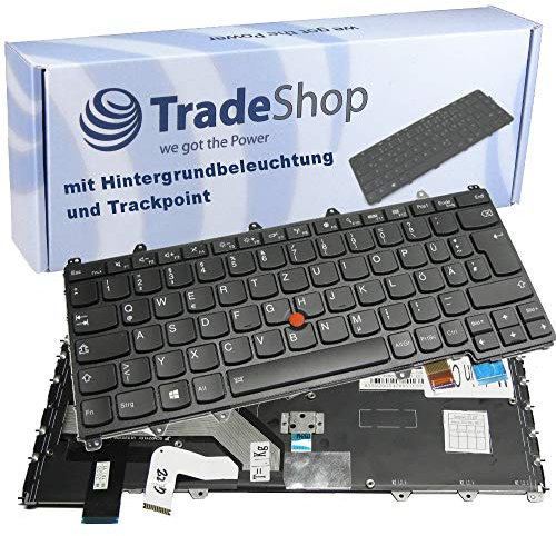 Trade-Shop Original Laptop Tastatur/Notebook Keyboard DE QWERTZ kompatibel mit IBM Lenovo Laptops wie ThinkPad Yoga 260 460 - mit Hintergrundbeleuchtung