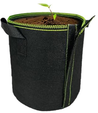 Stareal 6-Pack Thickened Non-Woven Grow Bags,Side Open, Easy Fully Access, Fabric Garden Plant Grow Bags with Handles, Lightweight Breathable Plant Pot for Onions Potato Tomato Vegetable (5L)