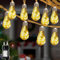 Redefun Catena Luminosa a LED per Esterni e Interni, 10,6M 20 LED Luci Esterno Impermeabile con Plug, 8 Modalità Lampadine Filo con Corda di Canapa per Natale, Giardino, Balcone, Terrazzo-Bianco Caldo