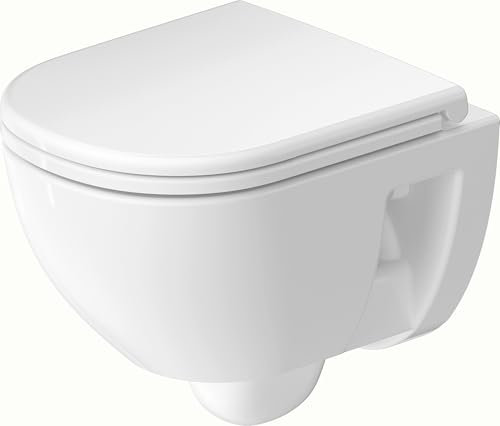 Duravit D-Code WC suspendido Compact, lavable, sin borde, 370x480x360mm, blanco brillo intenso, 2515090000