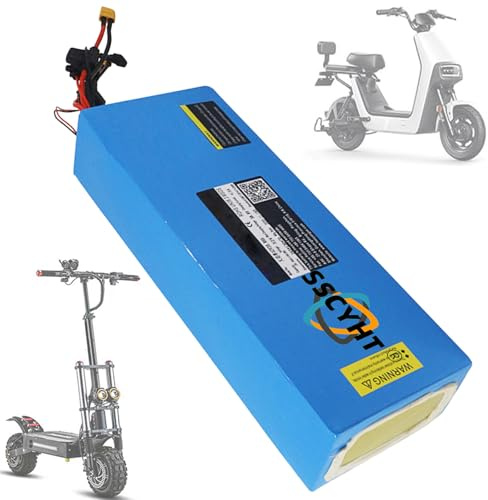 SSCYHT 60v12ah, Batterie Remplacement pour vélo électrique 52V 60V 15,6Ah 18,2Ah 20,8Ah Batterie Lithium 60V 12Ah 23,4Ah 26Ah Accessoire pour Scooter avec kit Moteur 500W 1000W 1500W