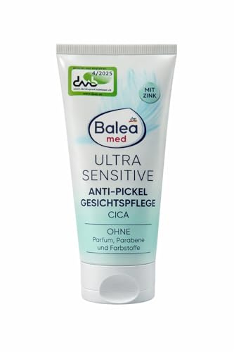Balea Med Ultra Sensitive Anti-Pickel Gesichtspflege mit Zink & CICA – beruhigende Pflege gegen Pickel, für empfindliche & unreine Haut, ohne Parfum, 50 ml
