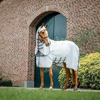 Horseware Fliegendecke Amigo Ripstop Hoody Silver/Titanium Grey & Silver/ 140 cm (6'3)
