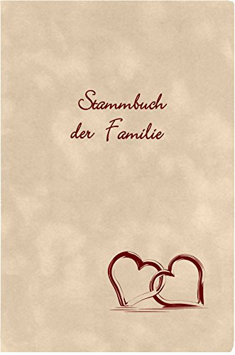 Stammbuch MAGRIT - creme, Velours, Farbprägung Braun, Stammbuchformat - für die traumhafte Hochzeit