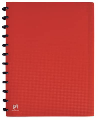OXFORD Protège-Documents Variozip Memphis A4 60 vues / 30 pochettes amovibles Couverture Polypro Rouge
