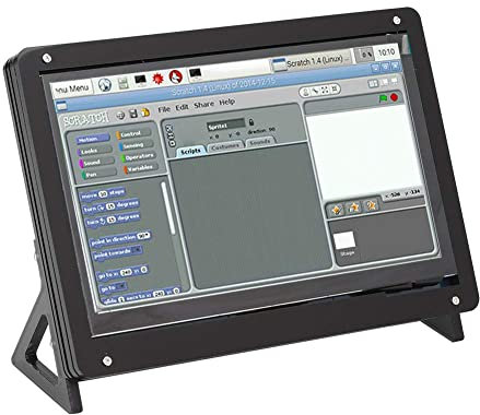 ASHATA Pantalla táctil de 7 Pulgadas y Carcasa, 1024 * 600 Pantalla HDMI Pantalla táctil de la Carcasa Kit de Caja, Pantalla táctil capacitiva IPS para (plástico)