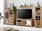Woodkings® Wohnwand Pune 4teilig Holz Metall Mix Lowboard, Hochkommode, Weinschrank Weinregal Wandboard, Echtholz Mango,Moderne Wohnmöbel