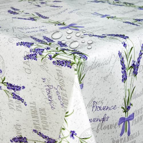 Wachstuch Wachstischdecke Tischdecke Gartentischdecke Größe wählbar Lavendel Provence 100 x 240 cm Eckig abwaschbar