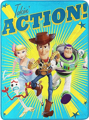 Disney Toy Story Takin Action Micro Raschel Überwurfdecke, 117 x 152 cm