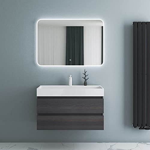 Durovin Bathrooms Wall Mounted Illuminated LED Bathroom Mirror | Touch Sensitive Switch And Anti Fog | 1200 x 700mm