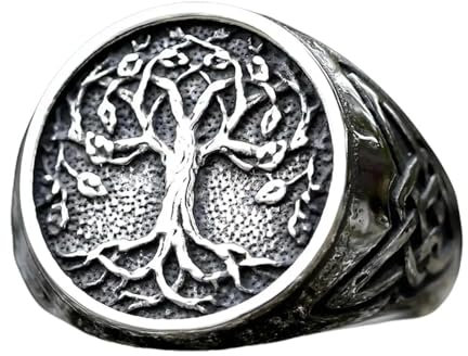 WEAV Neue Nordic Vikings Runen Amulett Lebensbaum Ring Männer Odin Mode Ringe Für Frauen Herren Schmuck Vintage