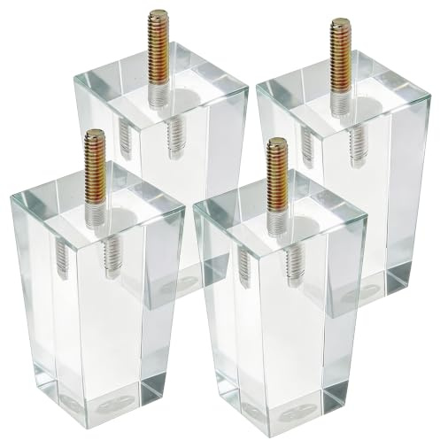 LC LICTOP Couchbeine aus transparentem Acryl, 10,2 cm Höhe, 5,1 cm Breite, 4 Stück