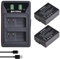 Batmax Replacement 2pcs 1400mAh DMW-BLC12 Battery and LCD USB Charger Compatible with Panasonic DMW-BLC12E, Lumix DMC-FZ200, DMC-FZ1000, DMC-G5, DMC-G6, DMC-G85, DMC-GH2, DMC-GX8