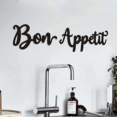 Bon Appetit Wanddekoration, Bon Appetit, Metall-Wandschild, Bauernhaus, Küche, Wandkunst, Esszimmer, Kochen, hängende Schilder, Einweihungsgeschenk