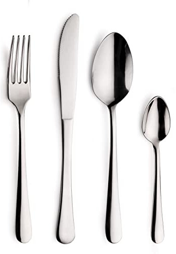 Pintinox Besteckset für 12 Personen, Serie Living, Edelstahl, nickelfrei, 48-teilig