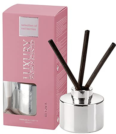 Gala Luxury Reed Diffuser Red Berries - fruchtiger Duft mit üppig spritzigen Noten - Raumduft Lufterfrischer Wohnung - wirkt für 8 Wochen - 150 ml