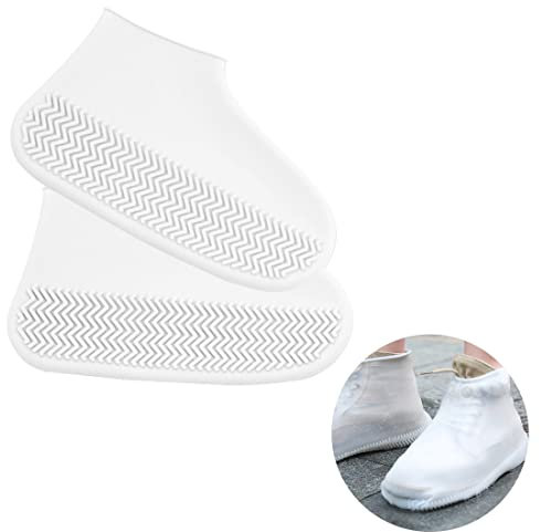 Amindz 1 Pares Cubrezapatos Impermeables,Silicona Cubrezapatos de Lluvia,Funda de Zapato Reutilizable,Cubierta del Zapato Impermeable para Lluvia,Nieve,Barro Salpicado