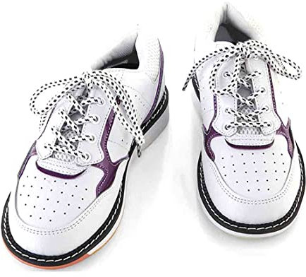 FJJLOVE Womens Bowling Trainers, Ladies Walking Gym Shoes Casual Lightweight Bowling Sneakers,White,4 UK