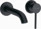 KLUDI BOZZ Zweiloch Waschtischarmatur Unterputz, Waschbeckenarmatur zur Wandmontage mit Auslauflänge 18 cm, Waschtischarmatur wassersparend, Wasserhahn Bad Schwarz Matt