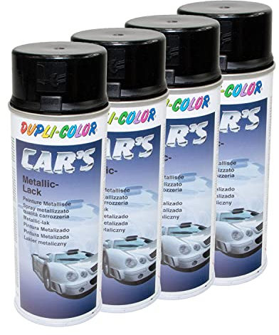 Lackspray Spraydose Sprühlack Cars Dupli Color 706875 schwarz metallic 4 X 400 ml
