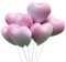 FVCENT Heart Foil Balloon | 30 Stück 18-inch Heart Helium Balloons Heart-shaped Foil Balloons Suitable for Birthday Wedding Bridal Valentine's Day Mother's Day Party (Rosa Farbverlauf)