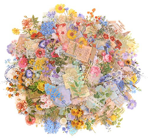 Dizdkizd Vintage Bronzing Floral Aufkleber Set - 180 Teile