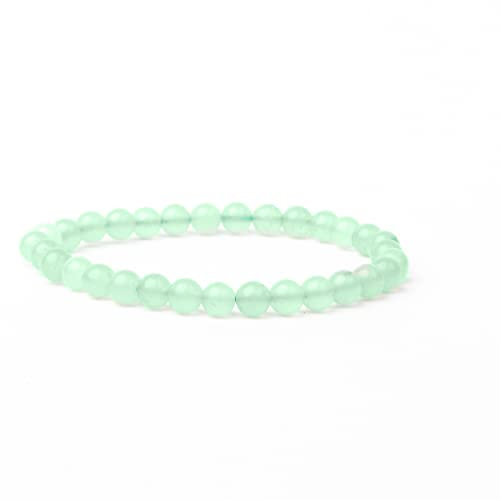 V Vascavi Armband Edelstein, Naturstein als Chakrastein, Heilstein, Ø 6 mm Perlen, MADE IN GERMANY Perlenarmband ca. 20 cm lang, elastisch, Grüner Aventurin