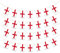 AKH® Wimpelkette mit englischem Kreuz, doppelseitig, bedruckt, 36 England-Flaggen, England-Wimpelkette, 10,8 m