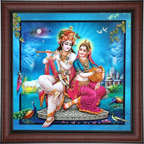 Rose Framing Radha Krishna 5d Bilderrahmen (40,6 x 40,6 cm), gerahmt mit 4,5 cm importierter Qualitäts-Rahmenleiste DV4040-5D-RK1-E (Design 1)