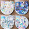 scrapbook zubehör Galaxy Washi Sticker Set 240 Stück für Scrapbooking,Dekorative Aufkleber Set, stickers for bullet Journaling Zubehör,Notebook,Laptop,room decor DIY（ Star geometry ）