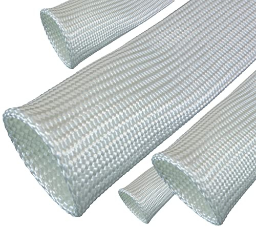 2m Hitzeschutzschlauch FITEX ID-Ø 7mm flexibel | VIELE LÄNGEN & GRÖSSEN 7-50mm | Gewebeschlauch Fiberglas Schlauch Isolierschlauch Kabelschutz Kabelschlauch Heat sleeve Brandschutz| PREMIUM