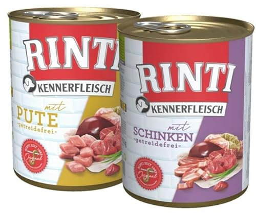 Rinti Kennerfleisch Multipack Pute und Schinken 24 x 800 g