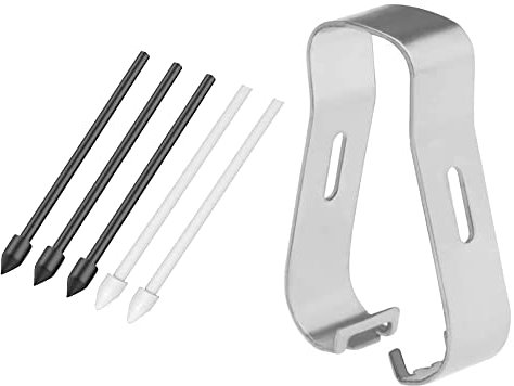 [5 Stück] Standard Ersatzspitzen für Samsung S Pen, Stift Stylus Spitze Kit für Galaxy Tab S6 Lite/S7 FE/S9+ Plus/S9 FE+ Plus/S9 FE/S9/S9 Ultra/S8 Ultra/S8+ Plus/S8 Berühren Tips Nibs, Schwarz+Weiß