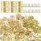 Ruidee 50 Stück Scharniere Mini Messing Scharnier Klein Scharnier Vintage Scharniere Türangel für Holzkiste Schmuck-Box Kabinett DIY 8 * 10mm (Gold)