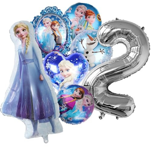 Frozen Luftballon 2 Jahr Geburtstag,Elsa Luftballon Party Deko,Eiskönigin Luftballon 2 Jahr Geburtstag Frozen 2 Jahr Mädchen,Elsa Ballon Party Dekoration