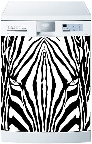 Jm-Déco Sticker pour Lave Vaisselle Effet zébré Dimensions 60x60cm