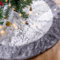 Lanpn Jupe de Sapin de Noël 120cm, Grande Branche Argent Cache Pied, Couvre-Pied d'Arbre pour Décoration (Argent, 120 cm)