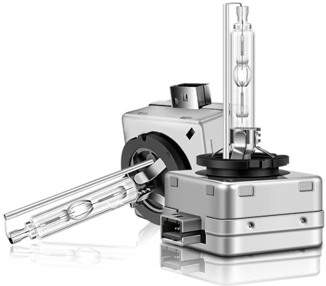 Erato D1S Xenon Brenner HID Scheinwerferbirnen, 6000K 35W Diamond Weißlicht Birnen Xenon Entladungslampe Fernlicht 12V Ersatzlampe Scheinwerfer wasserdicht Auto HID Ersatz Kit,2 Stücke