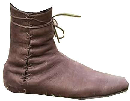 Baitang Stivali in Pelle PU - Rinascimento Medievale Cosplay Lace-Up Moto Combattimento Vintage Distressed Pu in Pelle Stivali di Moda,Marrone,42
