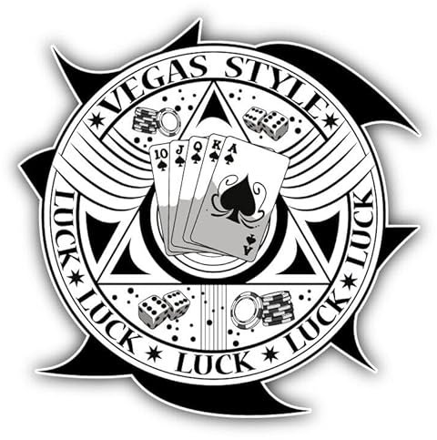 WildeBabsKLBT 11cm 2xHochwertiger Auto-Aufkleber Sticker Decal Autoaufkleber Aufkleber-Folie Wunschtext Las Vegas Poker Casino G2038