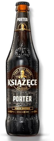 Książęce Baltic Porter 6 x 0,5l - Schwarzbier aus Polen mit 8% Vol. - Inklusive Haus der Biere Berlin Bierdeckel