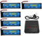 AMZZN 5 pièces 3,7V 680mAh 1S Lipo Batterie Molex Prise avec Chargeur 5-en-1 pour Wltoys XK K110 K110S V977 V988 V930 Q282 Télécommande Drone, Quatre Axes Aircraft Backup Batterie