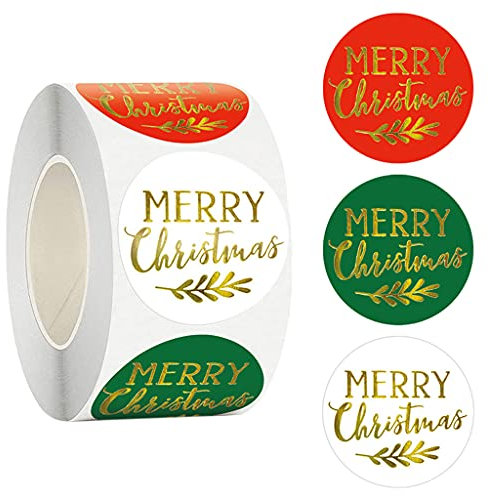 500 Stück/Rolle Für Kreative Pakete Aus Beschichtetem Papier Dekorativer Anhänger Klassische Weihnachtsverpackung Etikettenaufkleber Geschenkanhänger Dankeschön Etiketten Personalisierte Kleine