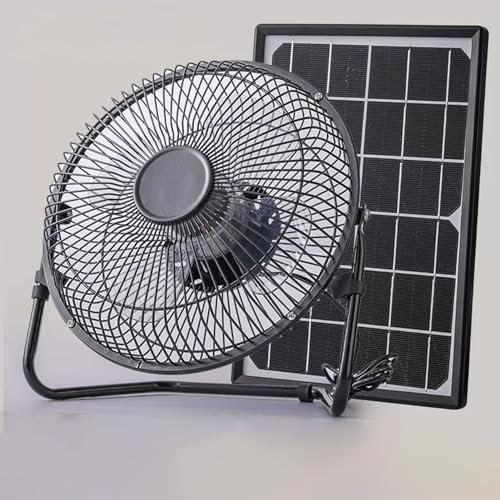 Snaweo USB Ventilatore Solare, Ventilatore da Soffitto Portatile con Pannello Solare in Silicio Monocristallino, Rotazione di 120°, for Il Circolazione D'aria(6W9.1/23CM)
