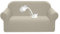 Granbest Premuim Water Repellent Sofa Covers 2 Seater High Stretch 1 Piece Couch Cover for Dogs Universal Sofa Slipcover Non Slip Furniture Protector Jacquard Spandex Fabric (2 Seater, Sand)