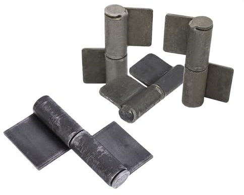 4 bisagras de elevación soldables, 45 x 82 mm, bisagra de bandera desmontable para puerta de rampa de remolque, 2,1 mm de grosor (12#)