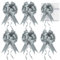 Prmape 30 Pcs Geschenkschleife Silbrig, Schleife Hochzeit Geschenk, Auto Schleifen für Hochzeit, Zugband Polyband Dekoschleife für Hochzeit Geburtstage Geschenkverpackung Auto Deko Tüten Zuckertüten