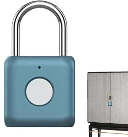 Candado resistente al agua, bloqueo inteligente de dactilares | Cerradura impermeable para taquilla con huella digital | Candado inteligente con biométrico sin llave para estantería, maleta, mochila,
