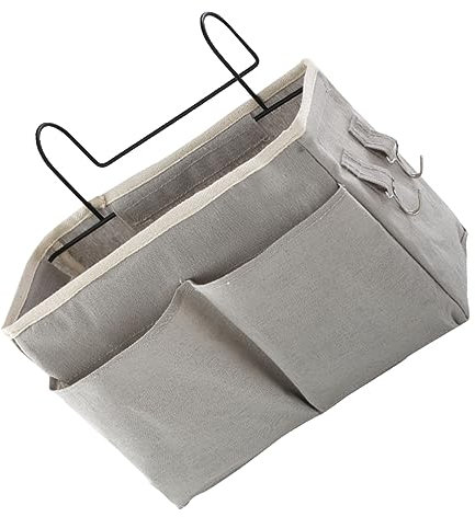 MUSISALY Bett-Organizer Zum Einhängen Bettkorb Mit Doppeltaschen Seitlichen Netztaschen Großem Fassungsvermögen Tragbarer Aufbewahrung Für Schreibwaren Bücher Kleinigkeiten Tablets