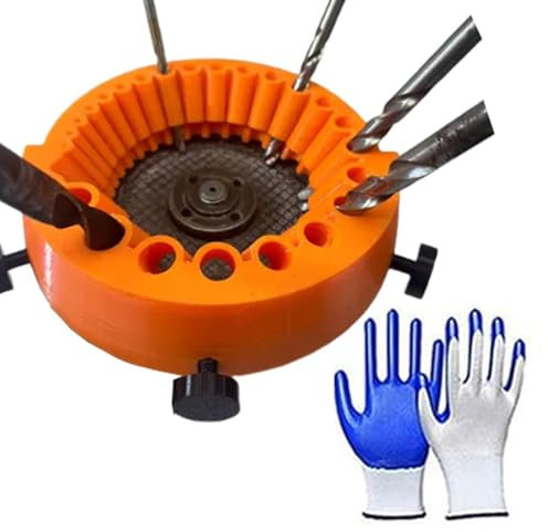Drill Bit Sharpener for All Bits - Angle Grinder Attachment (2~13mm) | 125mm Grinder Compatible Drill Bit Grinding Tool (Orange)